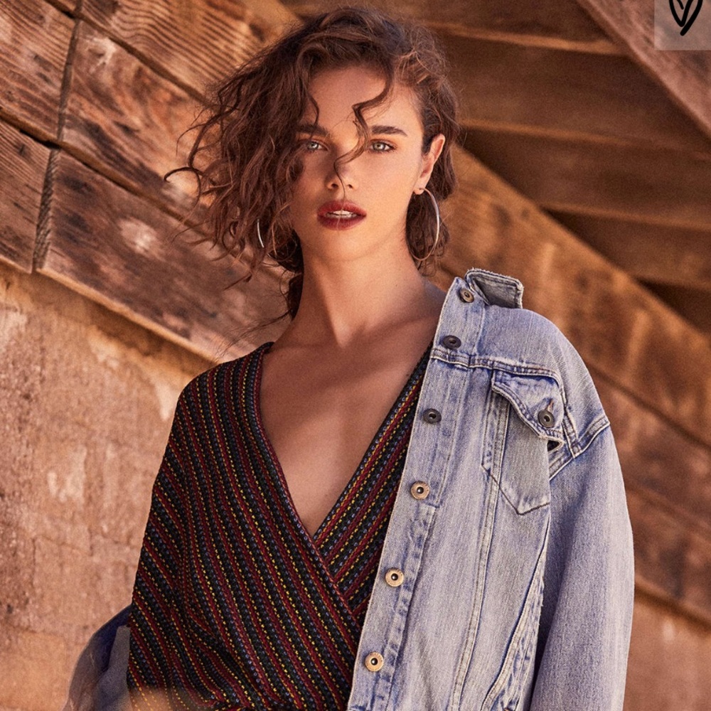 Lulus oversized denim jacket